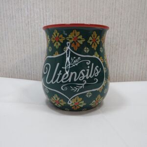 Pioneer Woman Large Belly 7-in Utensil Urn Green